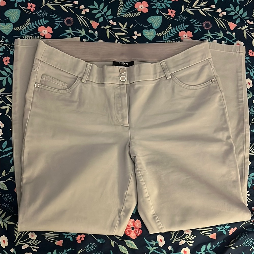 Alfani Petite Light Khaki Stretchy Pants